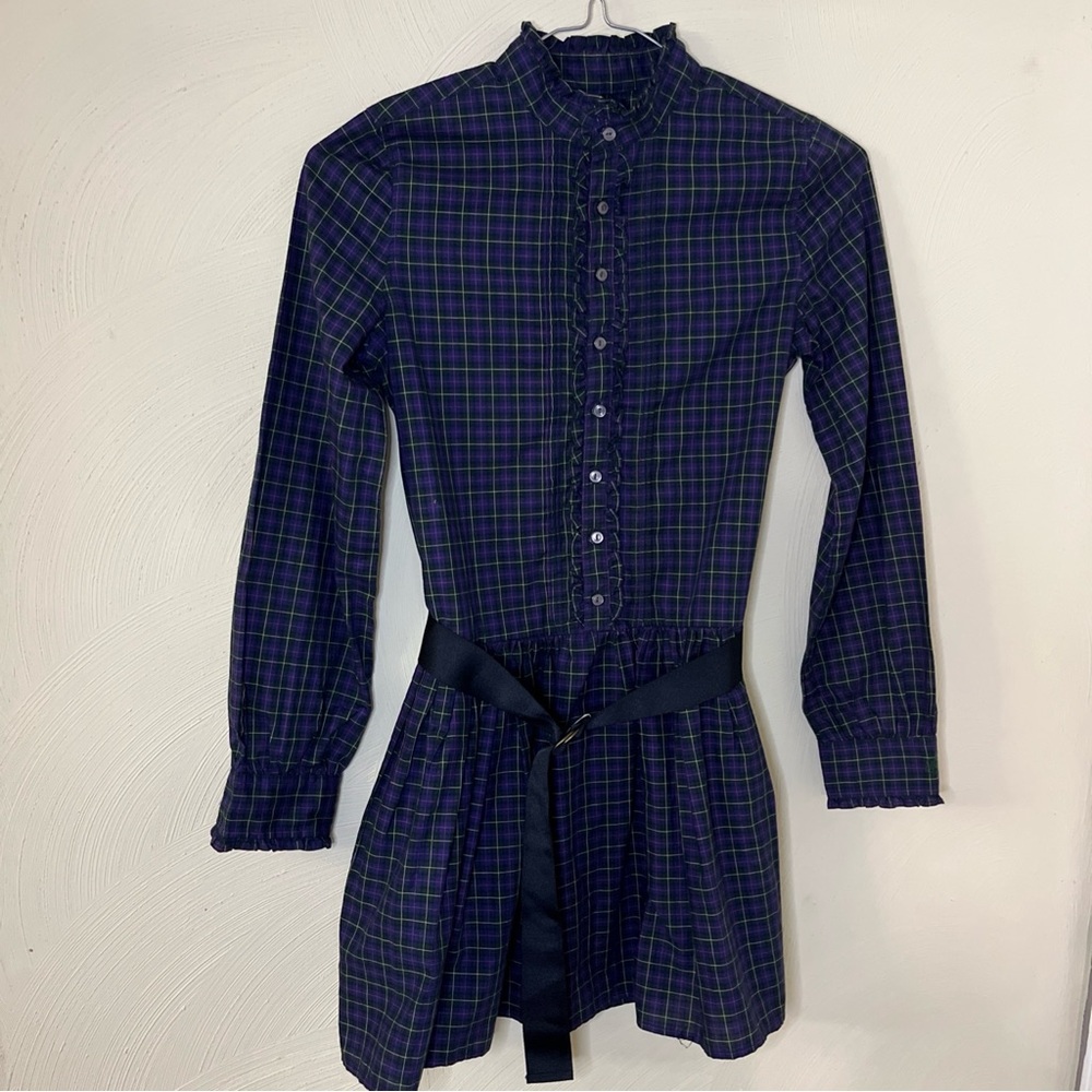 Ralph Lauren Girls Preppy Multicolor Plaid Dress